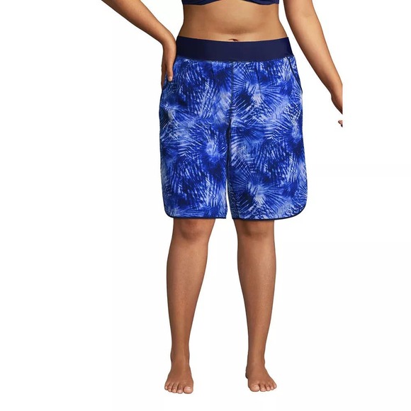 Other - Lands End 16W Womens 11" Quick Dry ElasticWaist Modest Board Swim Shorts …
